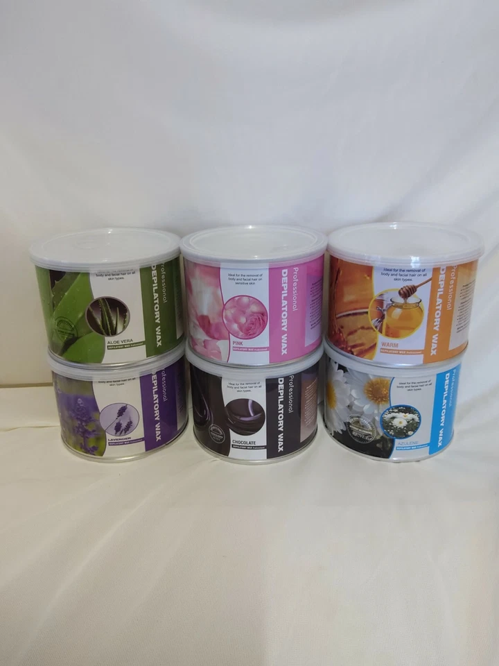 Soft Wax 400g (Aloe Vera, Azulene, Chocolate, Honey, Pink, Lavender & Cream)