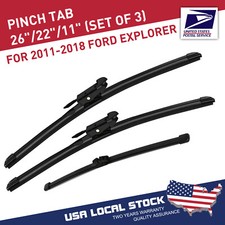 Set of 3 Replacement Windshield Wiper Blades For Ford Explorer 2011-2019 US