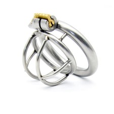 NEW Stainless Steel Male Chastity Device Super Small Short Cage Ring Lock Metal 