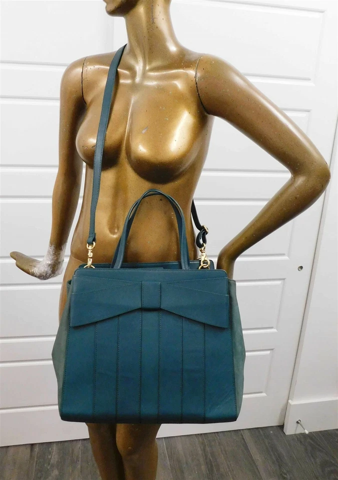Bolso Bandolera Grande Zac Posen Shirley Cuero Verde Arco Foto 3 de 4
