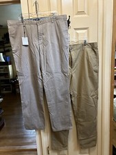 NWT Two Pairs Beige Tan Cotton Chino Pants Men Eddie Bauer Barney 40  x32  Lot