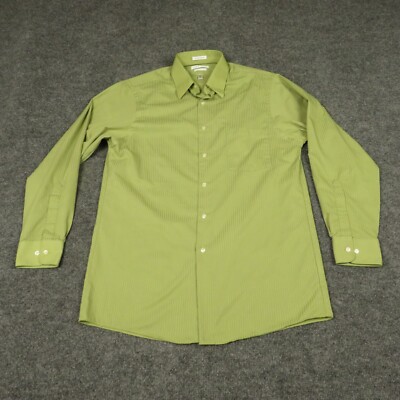 Van Heusen Shirt Mens Size 32 Classic FIt Wrinkle Free Satin Stripe