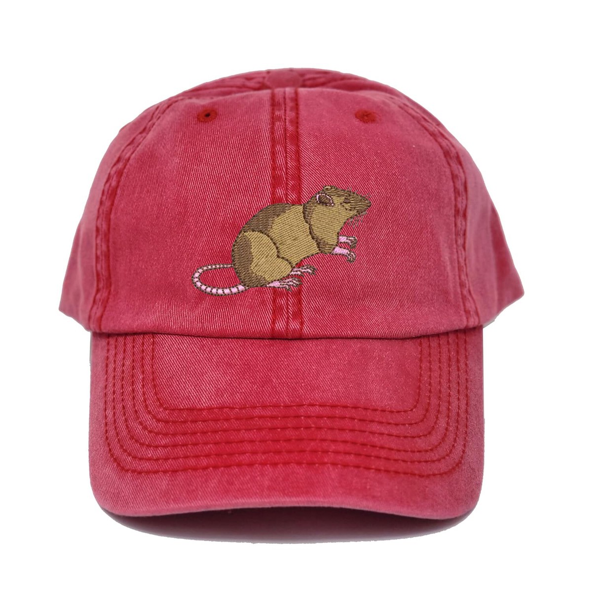 Rat embroidered dad hat, Mouse embroidered baseball cap, custom