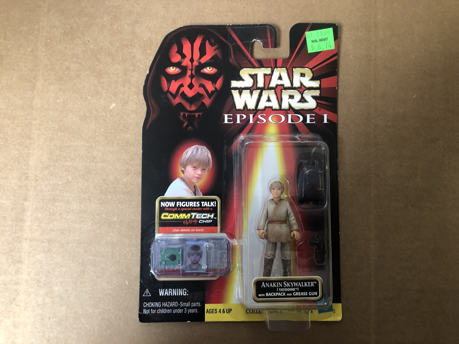 Совершенно новый чип CommTech от Hasbro 84074 1998 года выпуска Звездные войны Энакин Скайуокер Татуин 2590₽