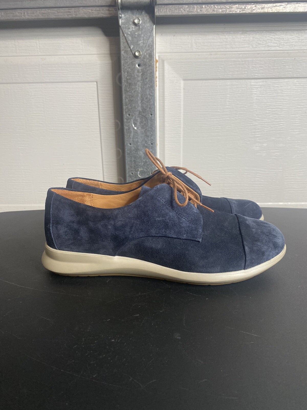 SAOLA Scarpe Samuel Hubbard Freedom da donna 8 5 M blu pelle scamosciata punta piatta Oxford W1200 216