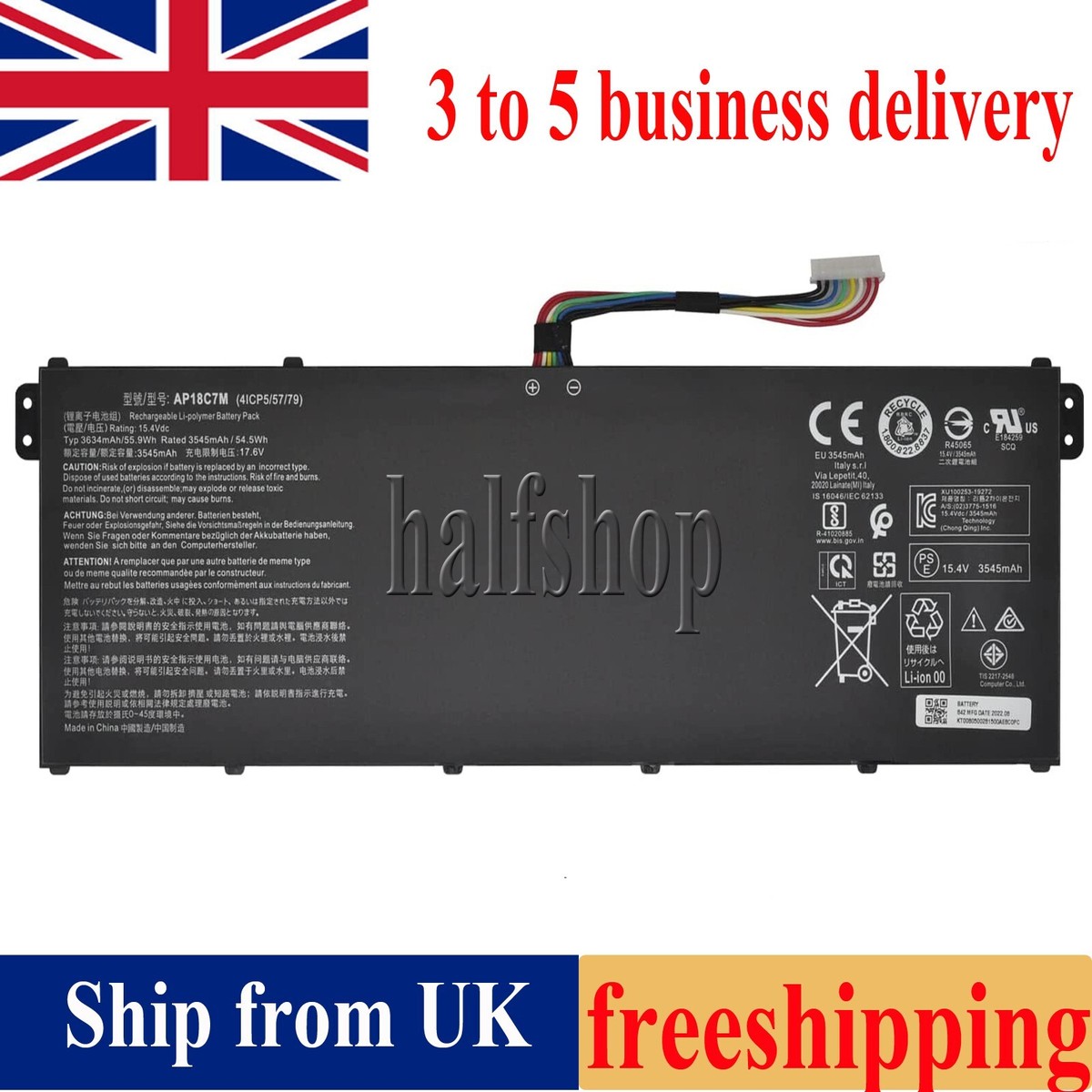AP18C7M Batteria Per Acer Spin 5 SP513-54N Serie Swift 3 SF313-52 SF313-52G Serie CN315-72 CN315-72-56CZ CN315-72-5762 AP18C7K  7