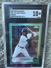2022 Topps Pro Debut Chrome Aqua Refractor /75 Jairo Pomares #PDC-134 SGC 10