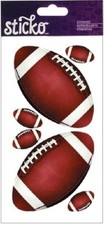 Footballs, scrapbook stickers Sticko PH13
