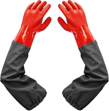 Pond Gloves Long Arm Waterproof GlovesLong Rubber Gloves for Men and Women 25...