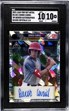 2021 Leaf Pro Set Metal Derek Curiel SILVER CRYSTAL /4 SGC 10 w/10 AUTO