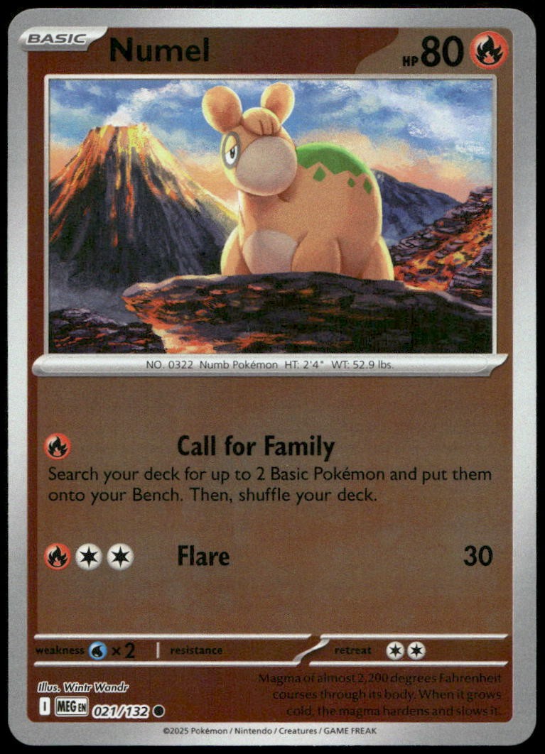 Numel Reverse Holo Common ME01: Mega Evolution 021/132 NM