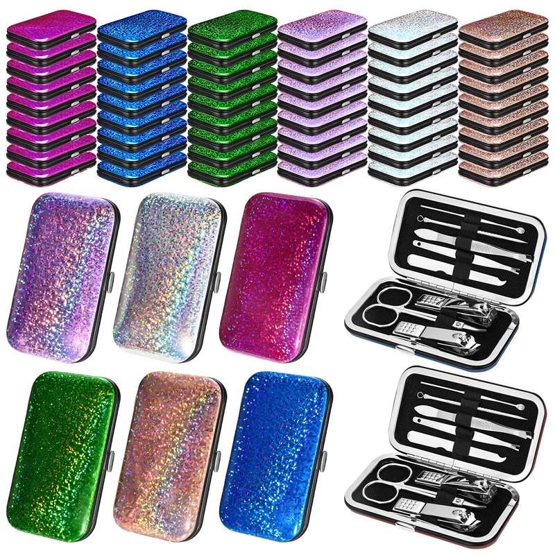 Leriton 60 Pack Manicure Set Bulk Gifts 8-In-1 Stainless Steel Nail Clipper Set
Opens in a new windo