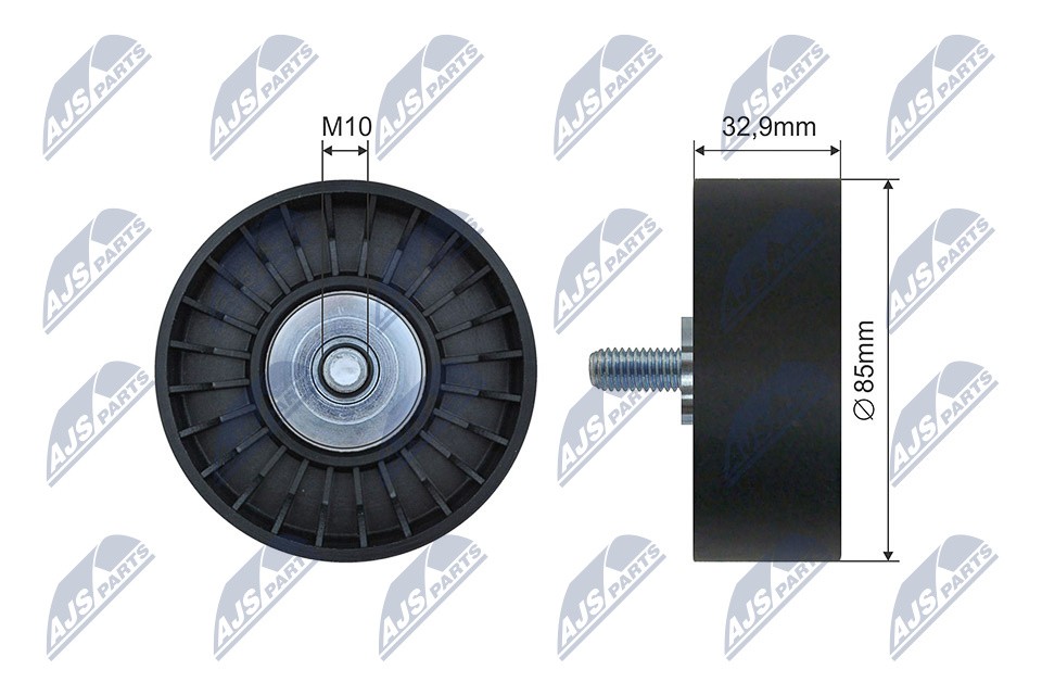Fits NTY RNK-BM-056 V-RIBBED BELT PULLEY IDLER