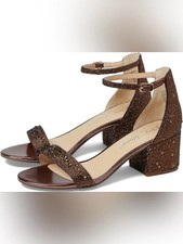 New Betsey Johnson Mari Heeled Sandal in Brown Size 6.5