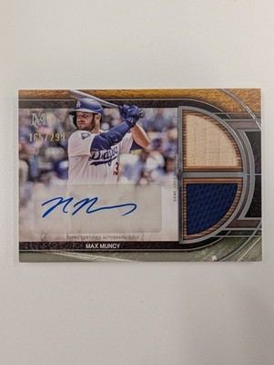 2025 Topps Museum Max Muncy Dual Patch Auto 165/299 Dodgers WS CHAMPIONS #SPDRA