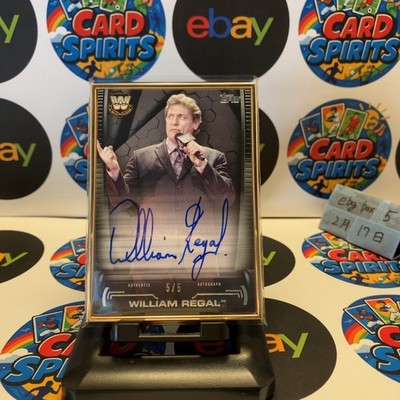 2021 Topps WWE Undisputed William Regal 5/5 Autograph SSP Gold Framed Card