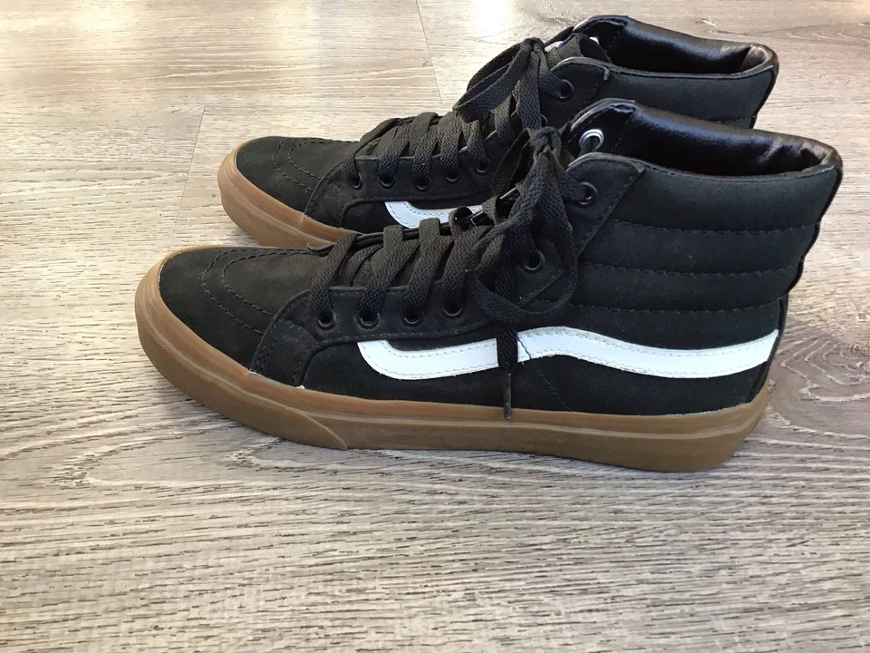 Vans Sk8-Hi Black White Gum Canvas Size Mens Size 7.5 Womens 9 Sneakers Shoes - Image 4 of 4