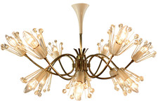 Emil Stejnar Rupert Nikoll Kronleuchter Ø71cm Österreich 50er Leuchte Lampe Top