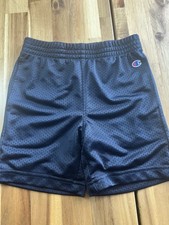 Champion Youth Size 5 Navy Blue Mesh Athletic Shorts Elastic Waist Activewear