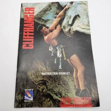 Cliffhanger Super Nintendo SNES Instruction Booklet Manual Original Only