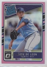 2017 Panini Donruss Optic Rated Rookies Pink Prizm Jose De Leon #39 1a7j