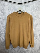 John Smedley Textured Knit Crew Sweater Camel...