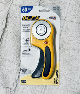 OLFA 60 mm Ergonomic Rotary Cutter RTY-3/DX 9655 NEW SEALED