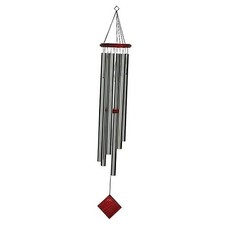 Neptune Wind Chime for Outside 54" Large Deep Tone Sound for Outdoor Silver
