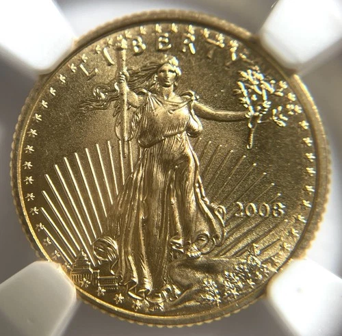 2008 $5 American Gold Eagle 1/10th Oz NGC MS69 Fine Gold US