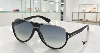 Tom Ford Dimitry FT0334 02W Matte Black Gradient Blue 59 mm Men's Sunglasses