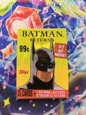 Topps Batman Hit Movie Booster 1989 Joker DC 15 Karten + 1 Stick Pack Neu Sealed