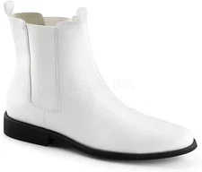 Funtasma Men's Trooper-12 Combat Boot, White Polyurethane, Medium/10-11