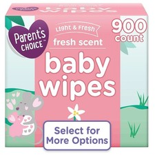 Parent's Choice Fresh Scent Baby Wipes, 900 Count