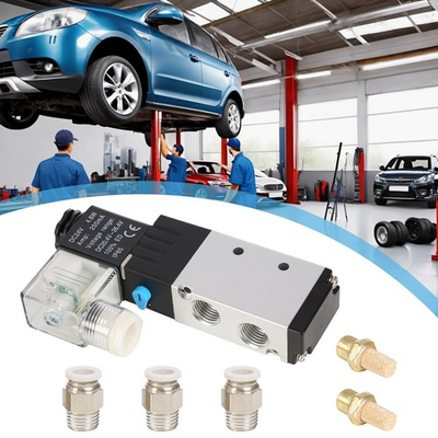 #ad #ad PT 1 8 Solenoid Valve w Air Tube Chemical For Conditioning Solenoid Valve DC24V $23.80