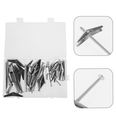 Galvanized Iron Drywall Anchor Set 24Pcs Heavy Duty Wall Fastener for Home Use