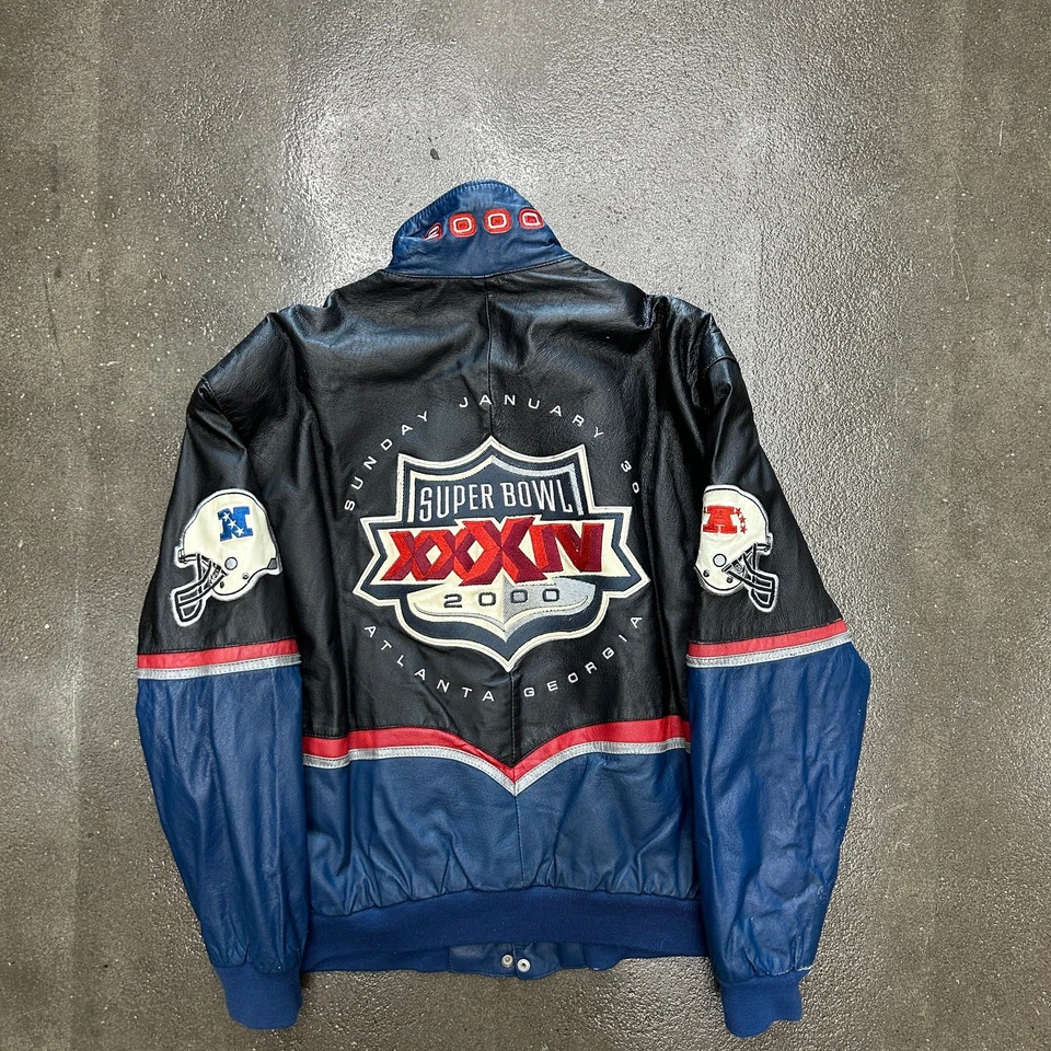 Vintage NFL 2000 Super Bowl Leather Bomber - Image 2 of 2