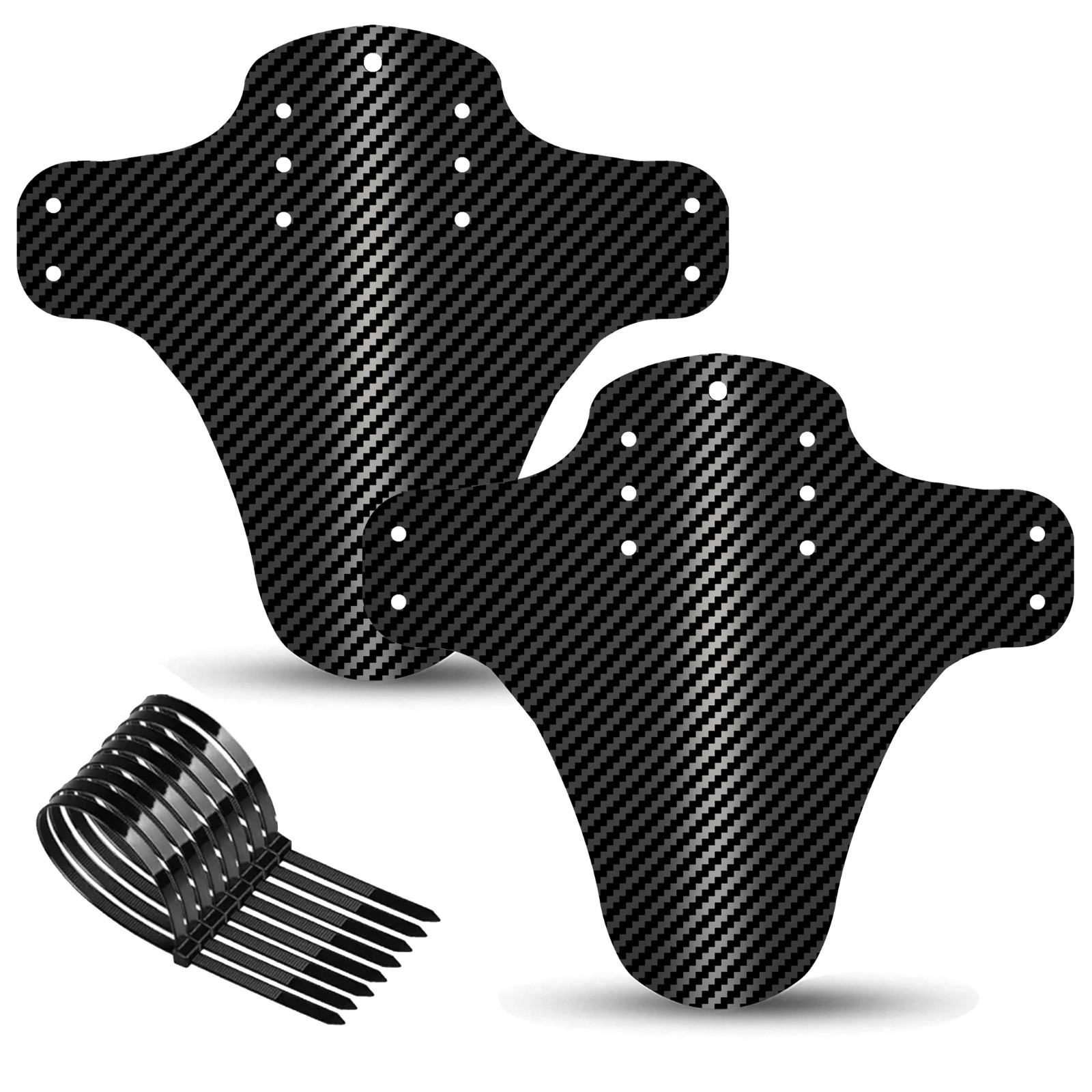 1-2PCS Carbon Fiber Pattern Bike Fender MTB Road Front Rear 