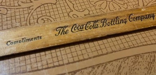 COCA-COLA Bottling Co  Wooden 12" RULER Vintage Antique “A GOOD RULE”