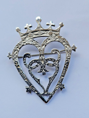 Schottische Silber Luckenbooth Brosche Celtic Art Industries 1993