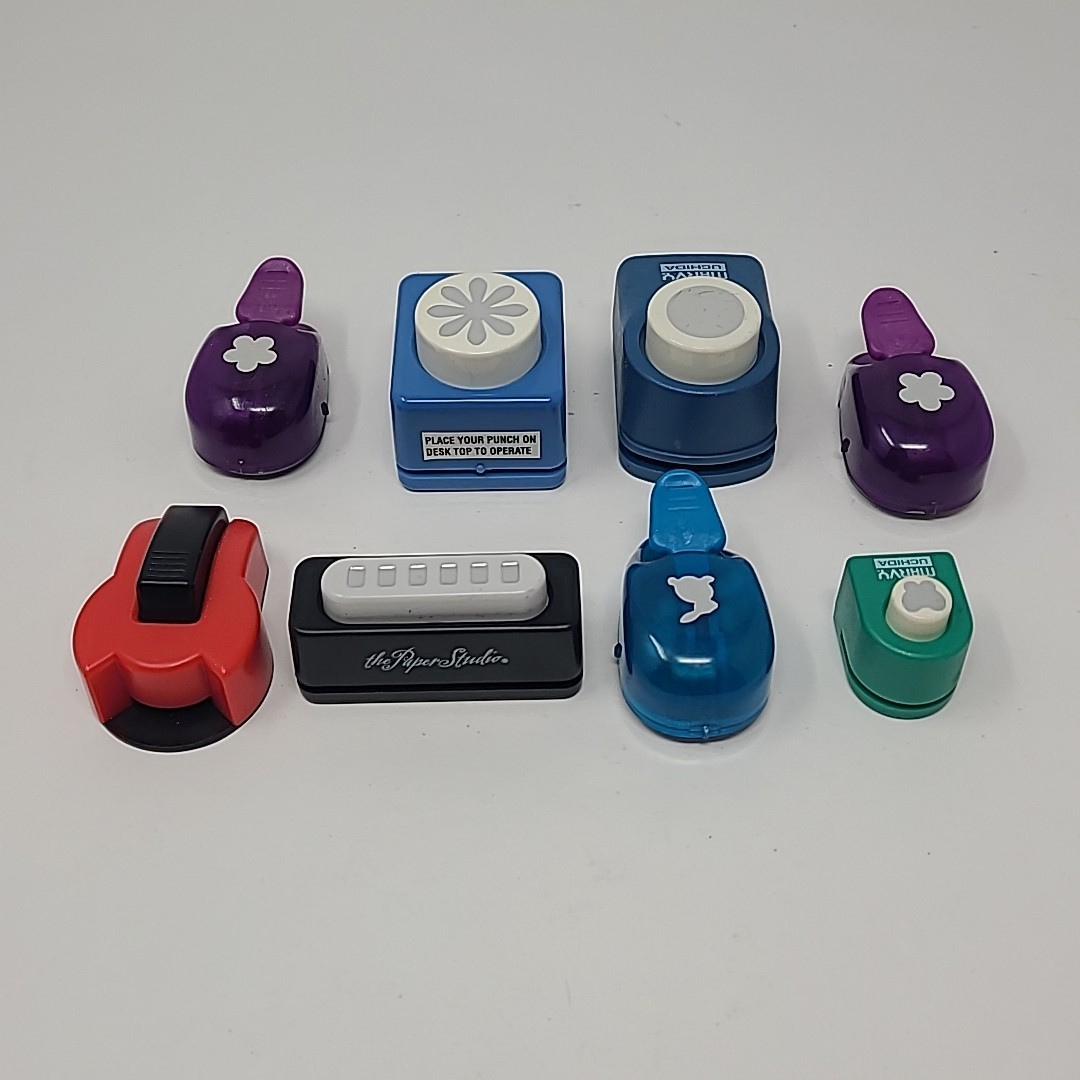 Scrapbooking Paper Punch Lot Marvy Uchida EK Success Paper Studios Lot of 8