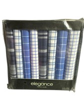 Elegance Pure Cotton Assorted Men's Handkerchiefs 8 Piece Gift Set Brand New