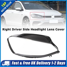 Right Driver Side Headlight Lens Cover For VW Volkswagen Golf Mk7.5 2018-2020 UK