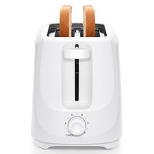 Mainstays 2-Slice Toaster with 6 Shade Settings and Removable Crumb Tray, Arctic