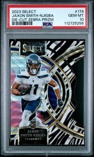 2023 Select Jaxon Smith-njigba Zebra Prizm Die Cut Ssp Rc Premier 174 Psa 10