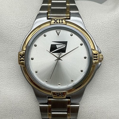 Sweda Mens Watch 38mm U.S.P.S. Two Tone Stainless Postal Logo New
