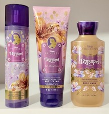New Bath And Body Works Disney Princess Rapunzel 3 Piece Set Mist Cream Wash