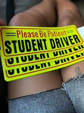 Reflective Student Driver Magnetic Signs 3Pcs Please Be Patient for Vehicles NEW