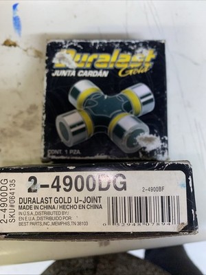 Duralast Universal Joints Gold. 2-4900DG SOLID FORGED CROSS BODY NO GREASING