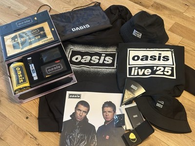 Oasis Live 25 MEGA Merchandise Collection Hoodie VIP Gift Bucket Hat Wembley