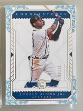 2019 Panini Cornerstones Crystal Ronald Acuna Jr 27/49 #35 (B368)